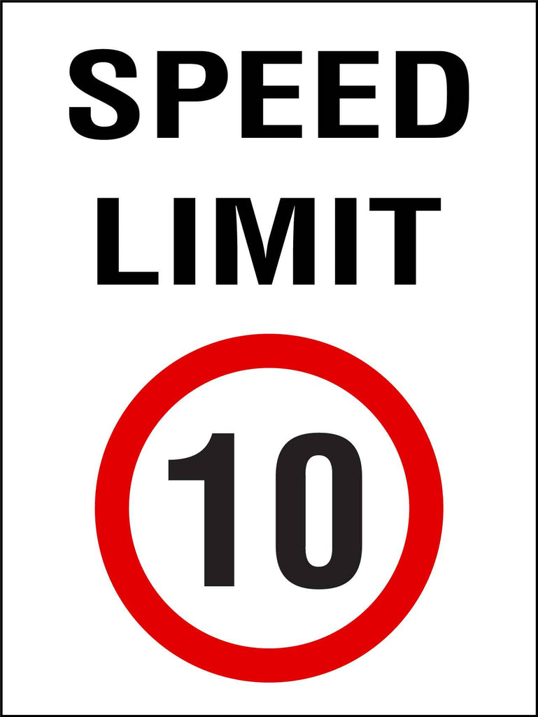 10 Km Speed Limit Sign