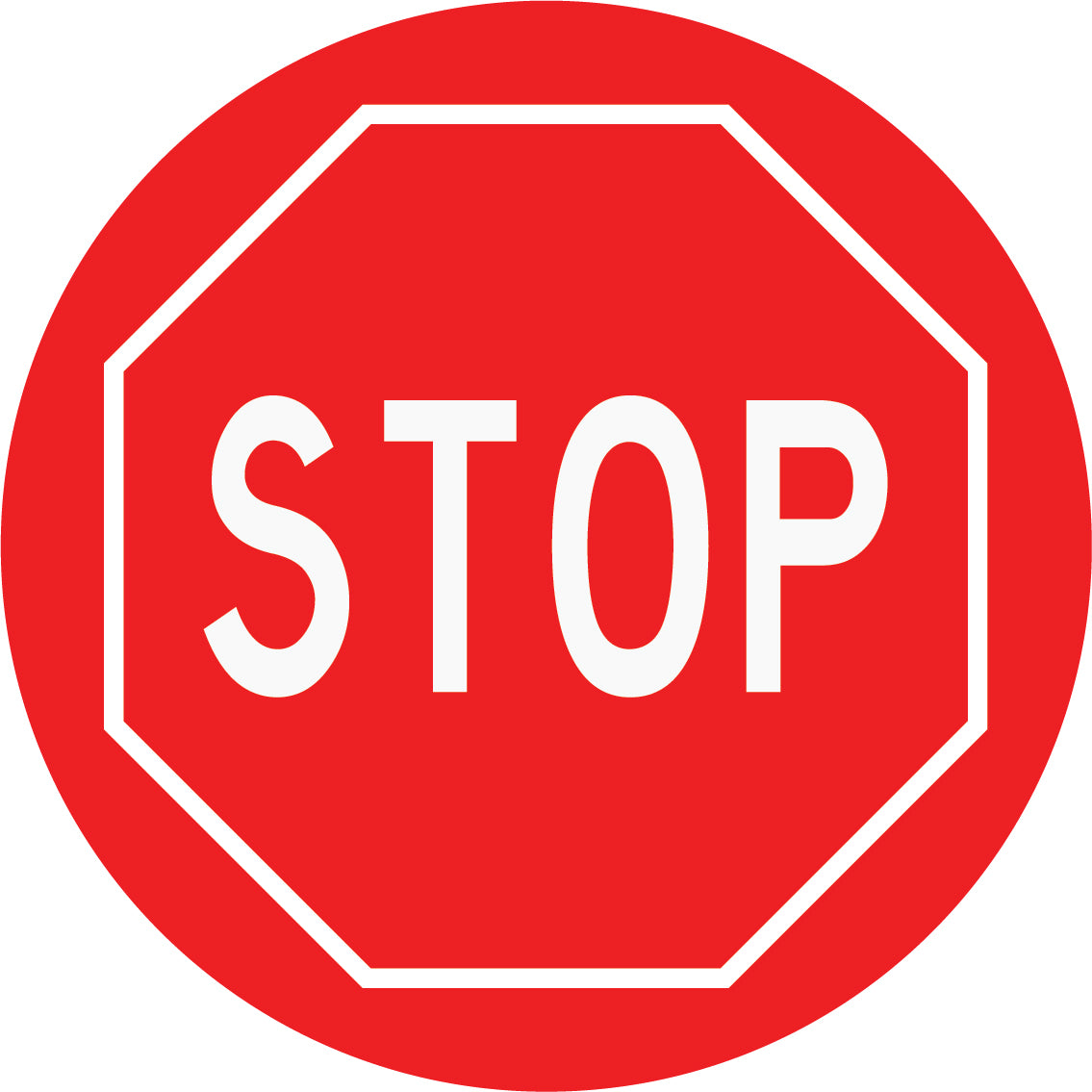 Stop Red Decal - New Signs