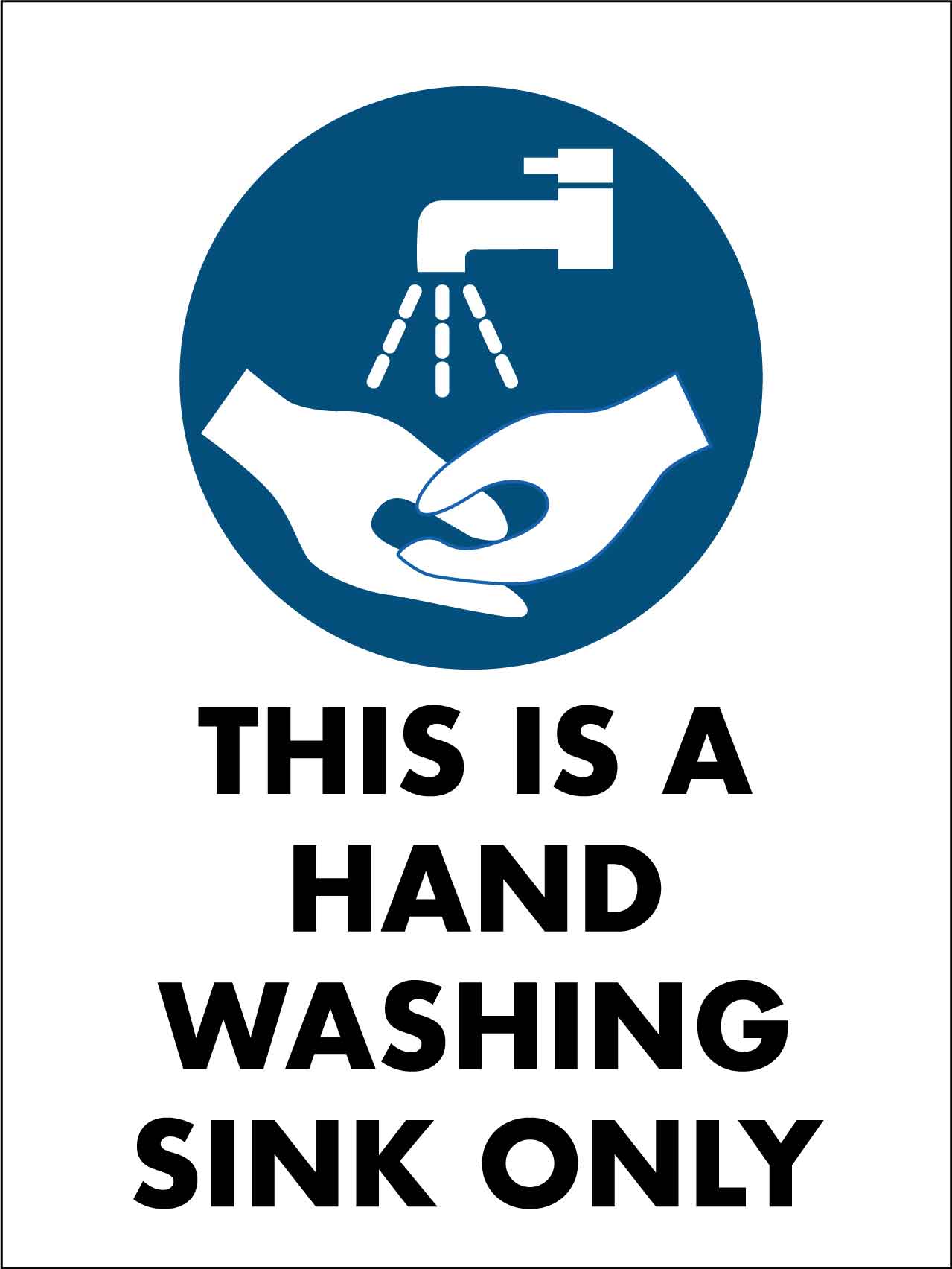 Hand Washing Sink Only Printable