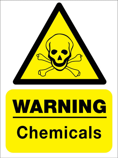 Warning Chemicals Sign - New Signs