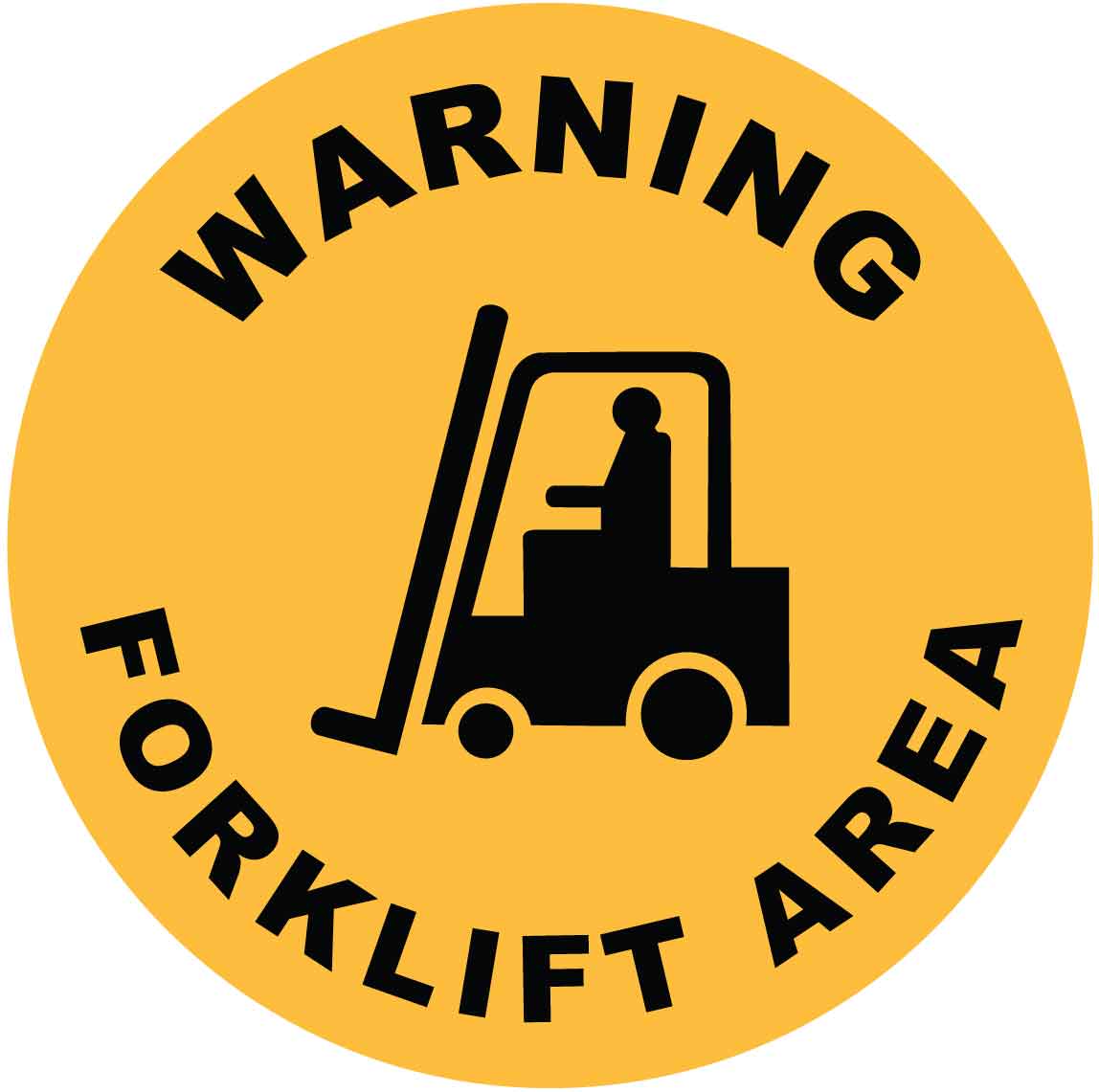 Warning Forklift Area Decal - New Signs