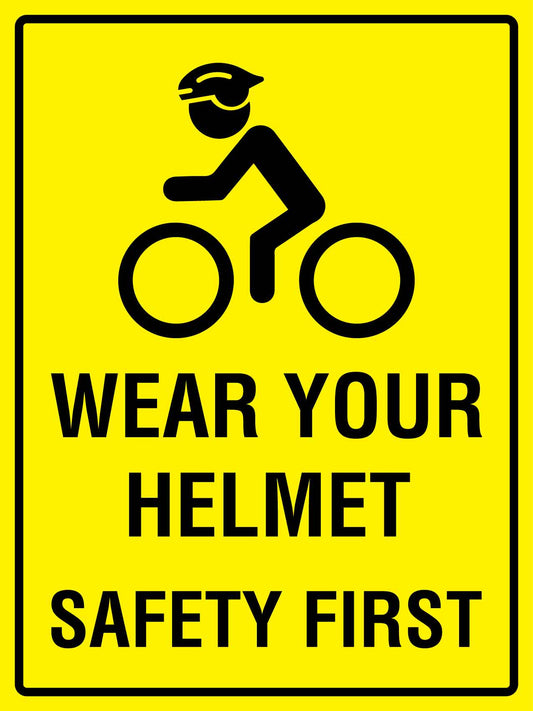 wear helmet sign