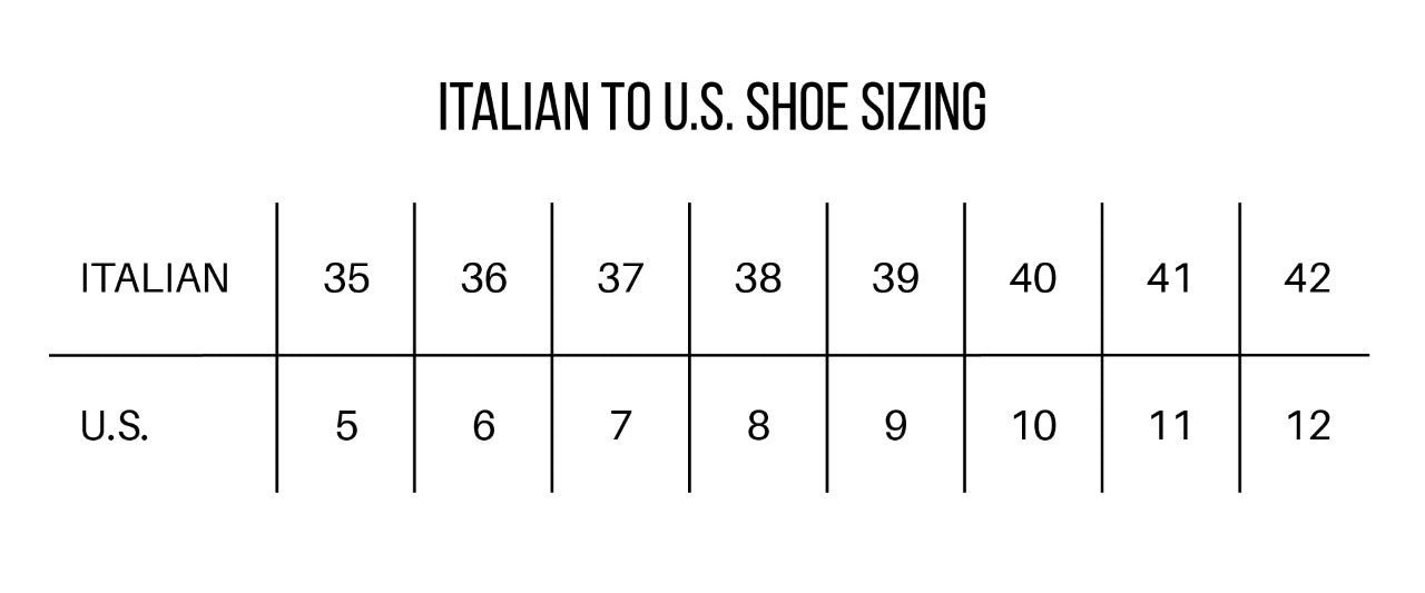 Shoe size Chart - Carmensol.com