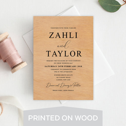 Wooden Invitations Wood Wedding Invitations Australia