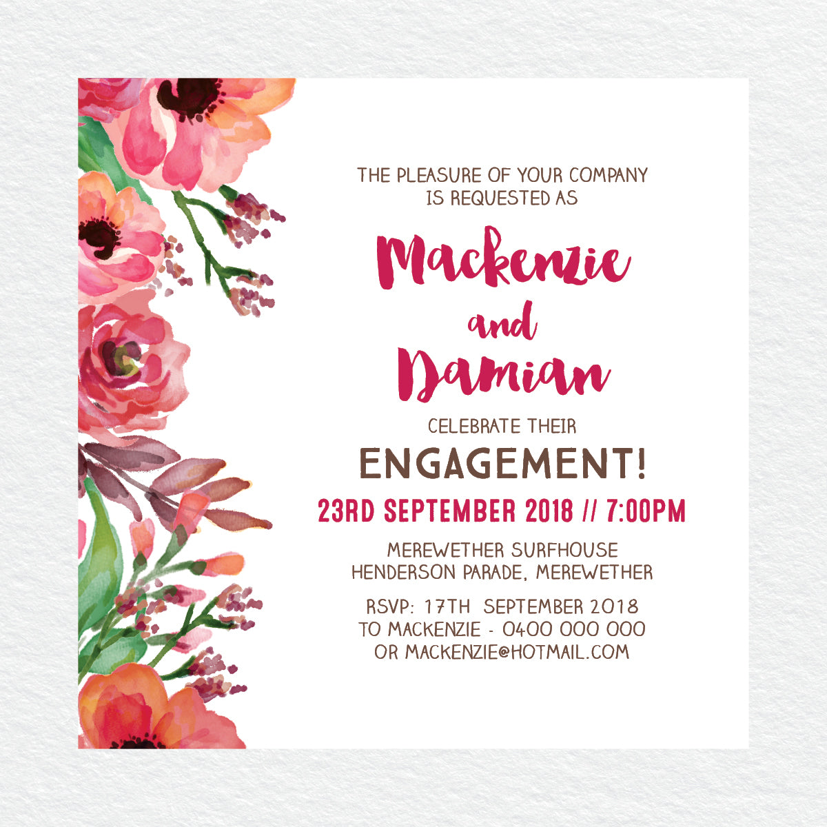 engagement invitation