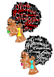 Download Afro Svg Afro Lady Svg Silhouette Cameo Cutting File African American Poui Designs