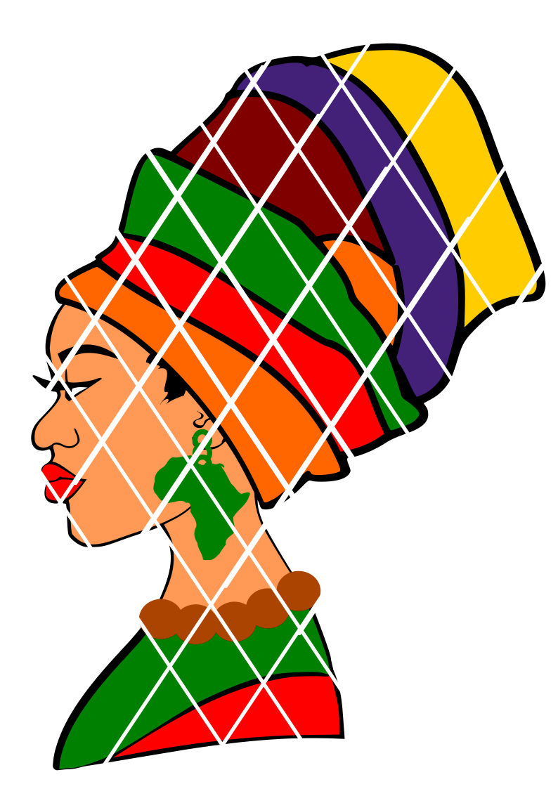 Download Black Woman in headwrap svg, PNG file,DXF file, Afro svg ...