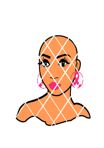 Download Bald Woman SVG Cancer Awareness - Poui Designs