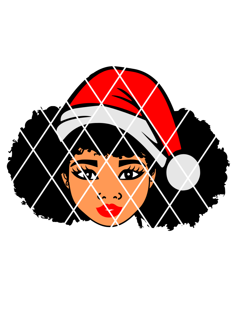 Download Afro Hair svg,Afro Girl ,Afro Puffs,Christmas svg,Santa svg - Poui Designs