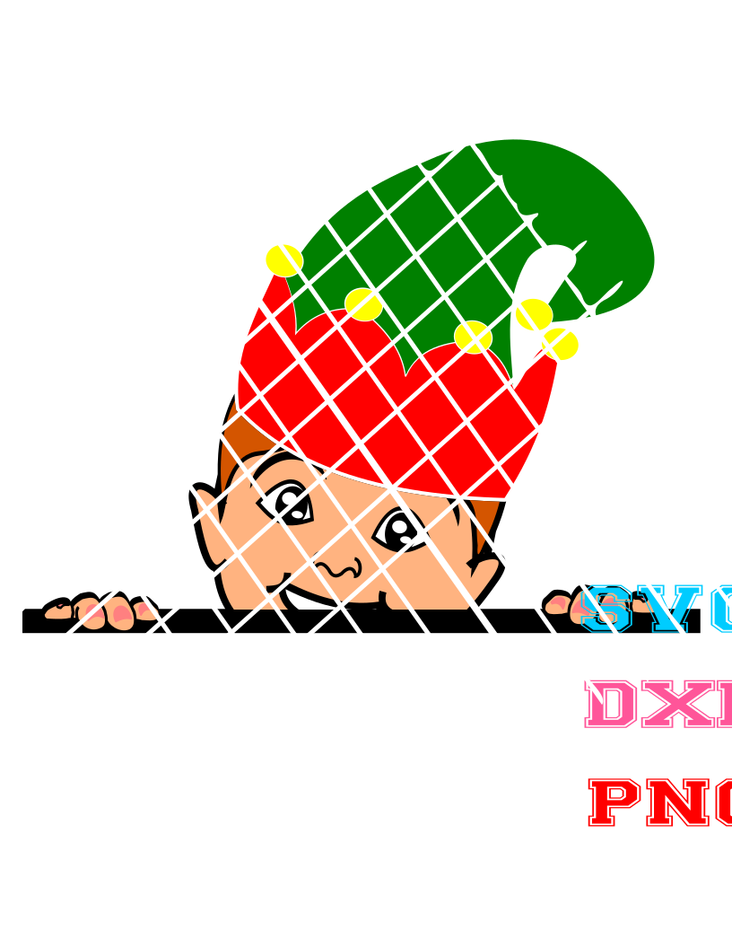 Download Elf Hispanic Peeking Boy Jose Svg Christmas Svg Poui Designs