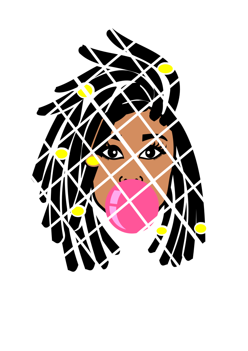 Dreadlocks Bubble svg,dxf,png, Gianina - Poui Designs