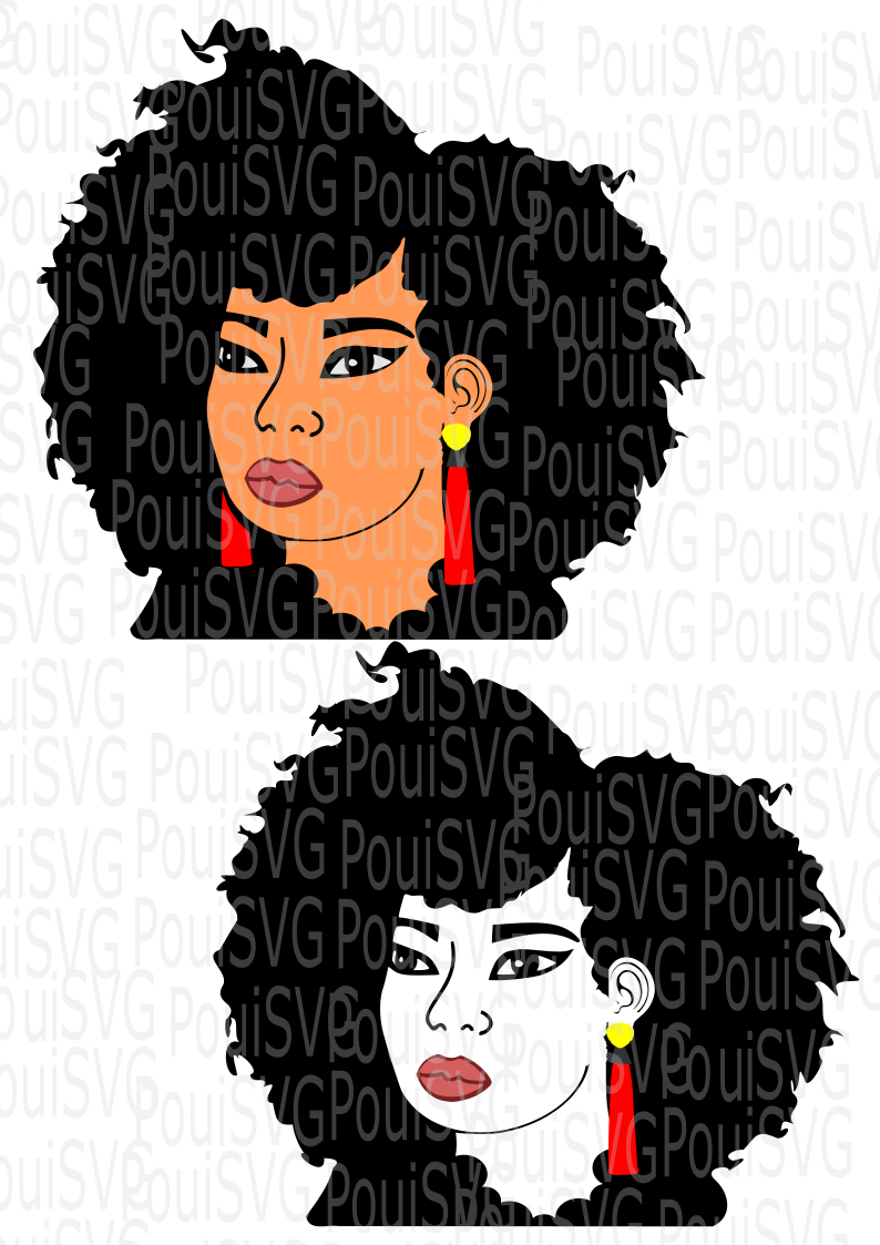 Download Black Women SVG cut file for Silhouette and Cricut ...