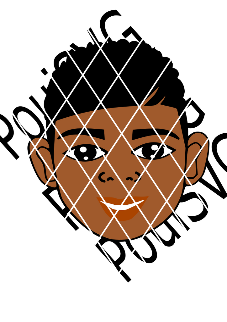 Download African American boy svg,Kai svg, Little boy face svg - Poui Designs