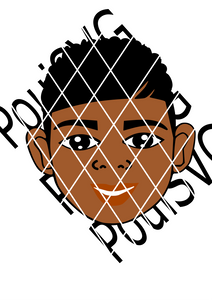 African American Boy Svg Kai Svg Little Boy Face Svg Poui Designs