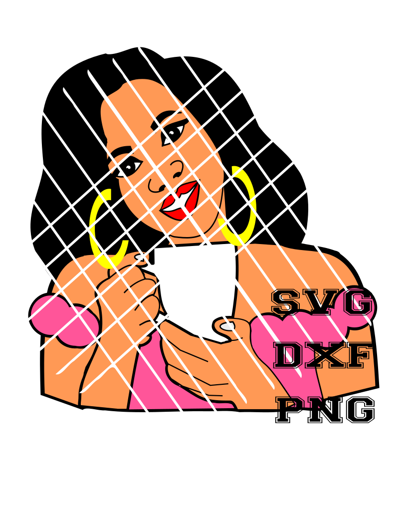 Download WOman with coffee mug SVG,PNG,DXF files - Poui Designs