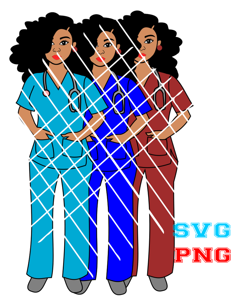 Download Afro Nurse SVG file, Renee svg, black nurse - Poui Designs