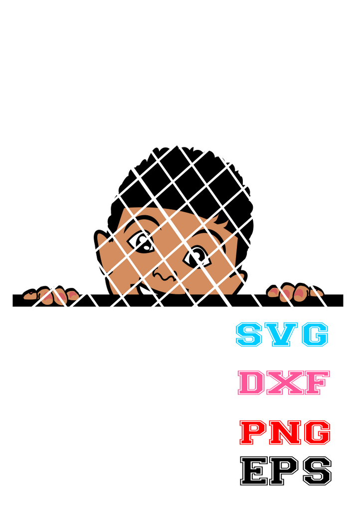 Download Peeking SVG, African American boy svg, Little boy face svg,Jimmy, Peek - Poui Designs