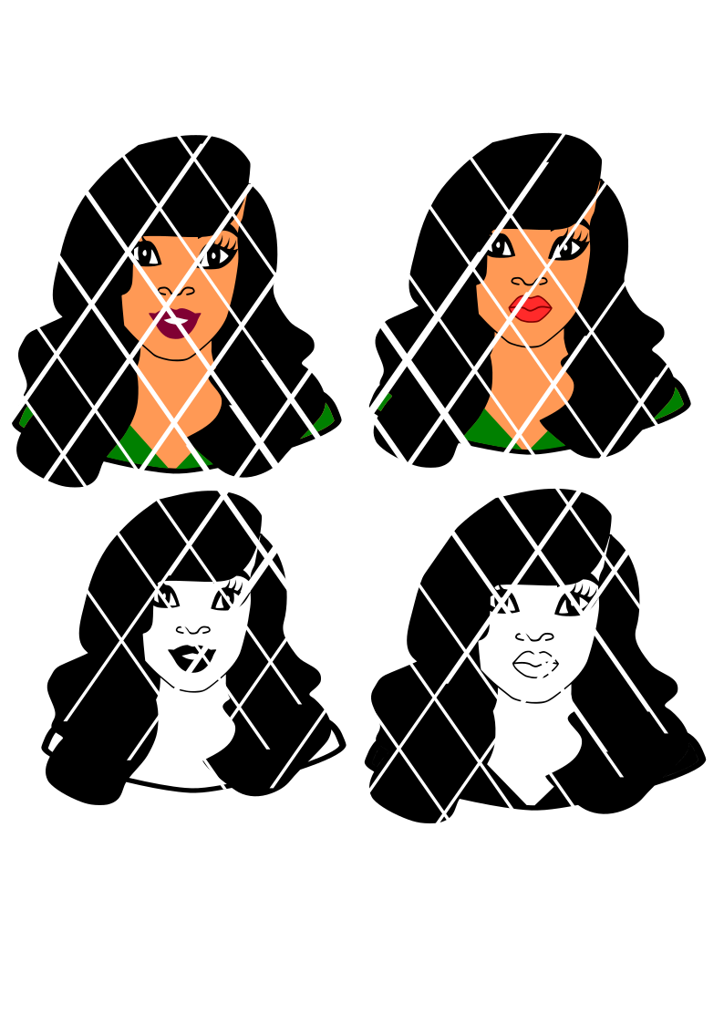 Download Sasha SVG , African American Woman svg cut file,Silhouette Cameo svg f - Poui Designs