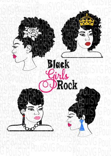 Download Afro Women Svg Files Poui Designs