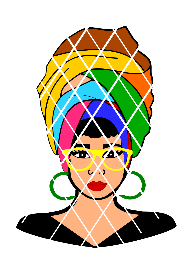 Download Headwrap Carol svg, Afro svg,Headwrap woman, African American woman - Poui Designs
