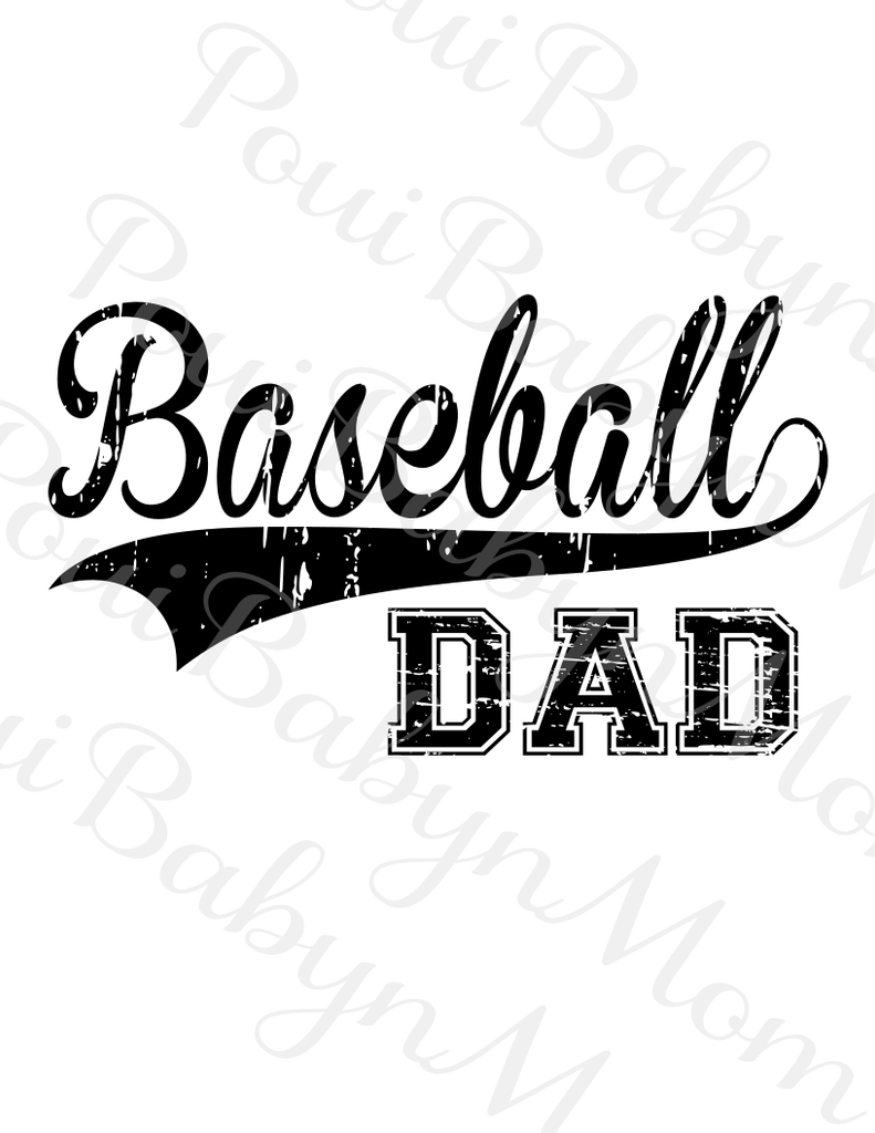 Distressed Baseball Dad svg - Poui Designs