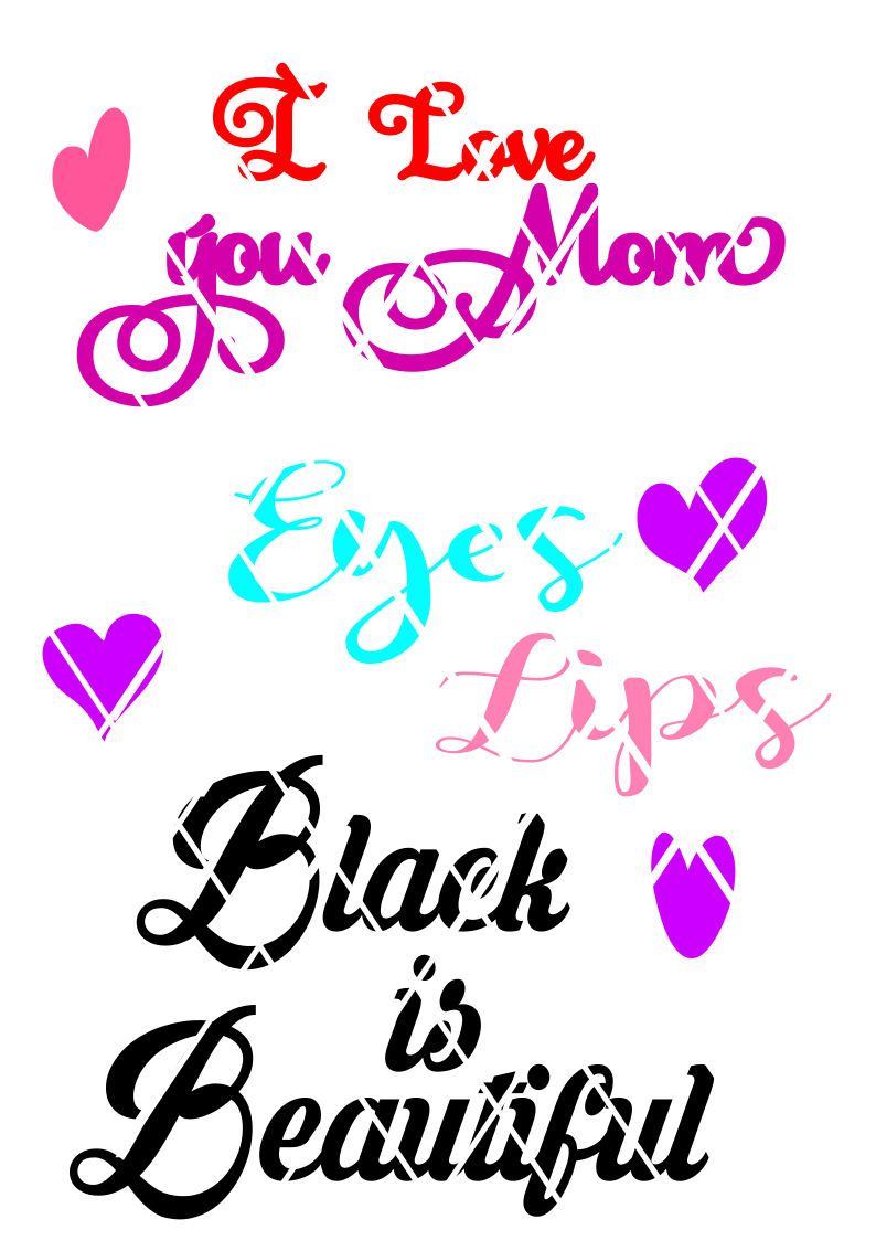 I Love You Mom Svg Eyes Lips Beautiful Svg Poui Designs