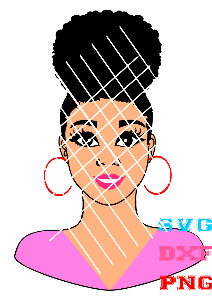 Download Emma afro girl svg - Poui Designs