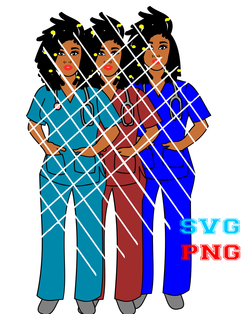 Download Afro Nurse Svg Kim Svg Black Nurse Poui Designs