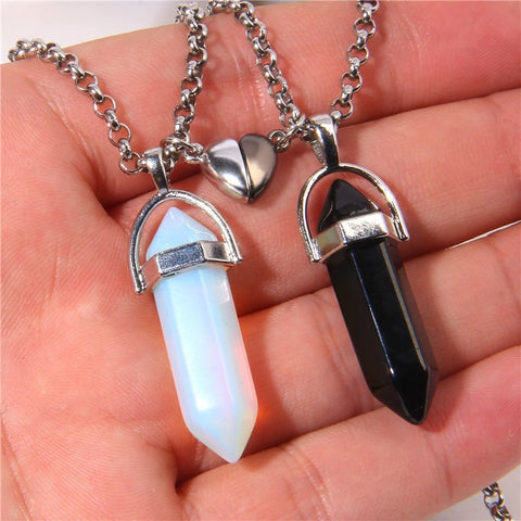 Natural Stones Magnetic Couple Necklaces