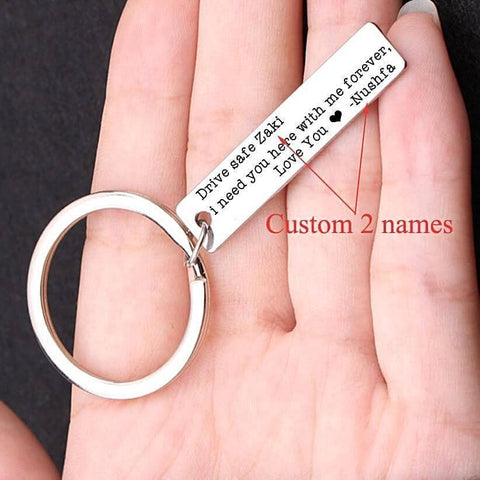 customized drive safe keychain