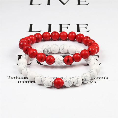 red white ldr bracelets for couples