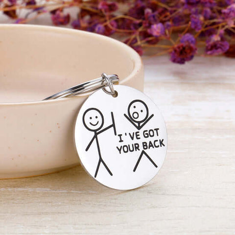 i got your back text keychain for mom mother's birthday