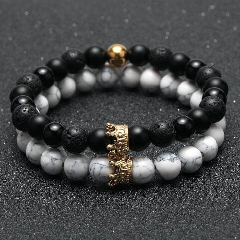 King queen crown bracelet