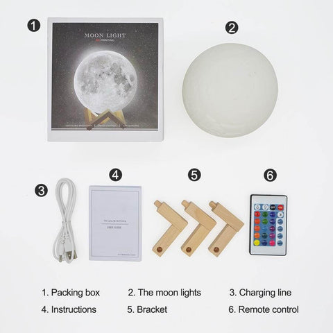 3d moon lamp