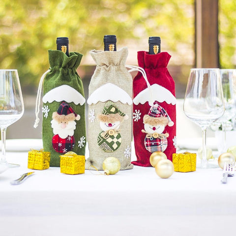 fancy christmas wine bags