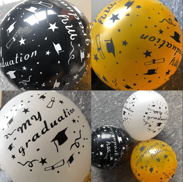 Graduation Party Decorations Printed Latex Balloons 12 Inches