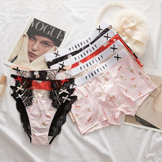 Kawaii Couple Matching Underwear Set (4 Colors)