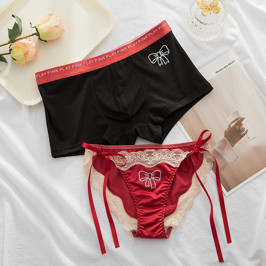 Lace Matching Couple Underwear Set