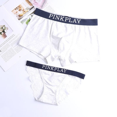 Cotton & Lace Matching Underwear For Couples Set – BigBeryl