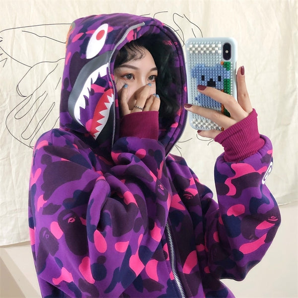 Shark Camo Hoodies – BigBeryl