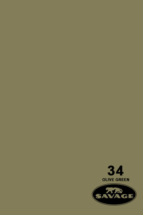 Savage Widetone Seamless Background Paper (#34 Olive Green, 9ft x 36ft —  Shuttermaster pro