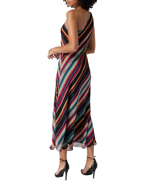 Lauren Ralph Lauren | Elzira one-shoulder dress with multicolor stripes |  lemlò