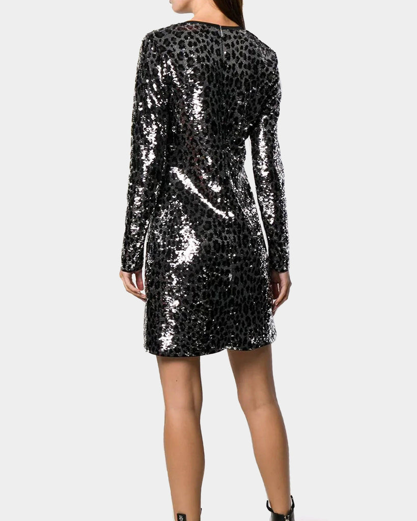 Michael Kors | Silver leopard sequin dress | lemlò