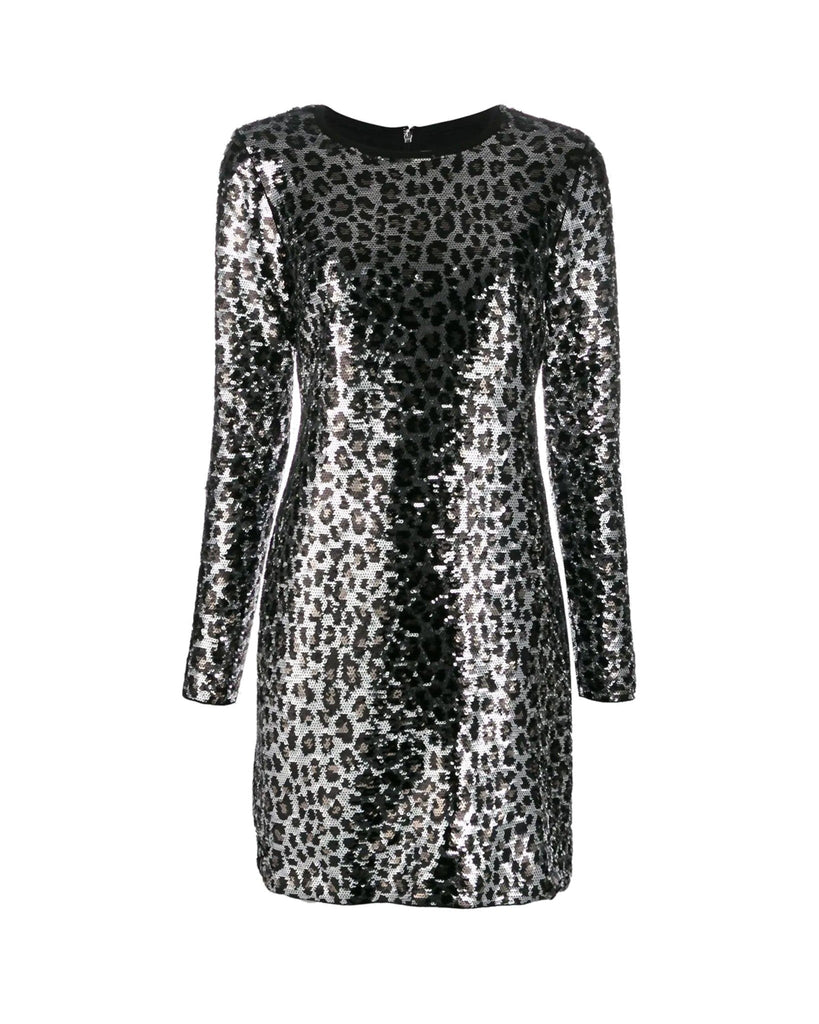 Michael Kors | Silver leopard sequin dress | lemlò