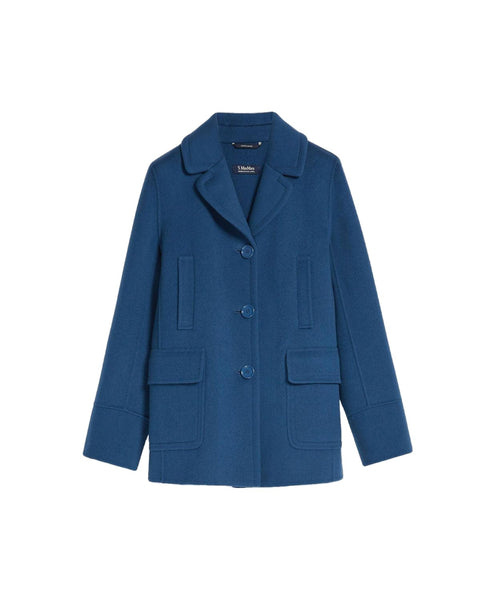 Weekend Max Mara | Navy blue wool caban jacket | lemlò