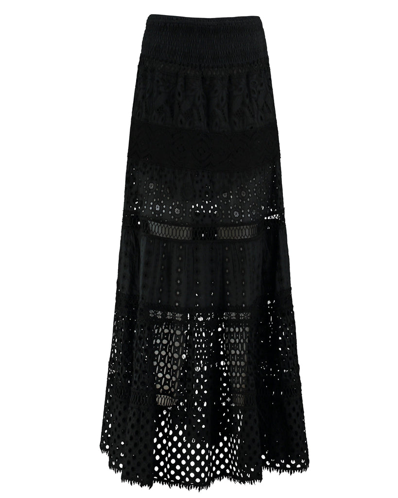 Temptation Positano | Alabama black lace long skirt | lemlò