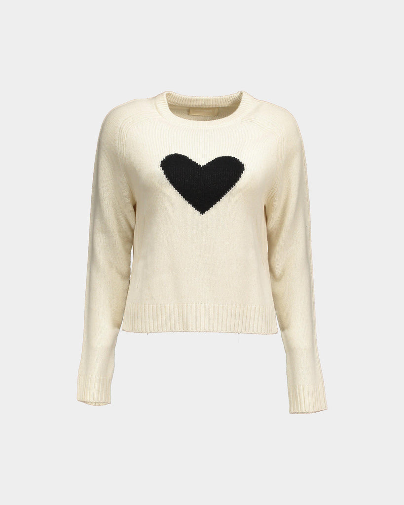 Zadig & Voltaire | Cream Lili C Heart cashmere sweater | lemlò