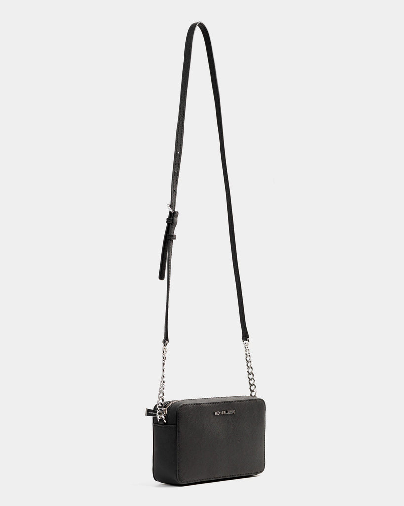 Michael Kors | Jet Set Travel shoulder bag in black saffiano leather | lemlò