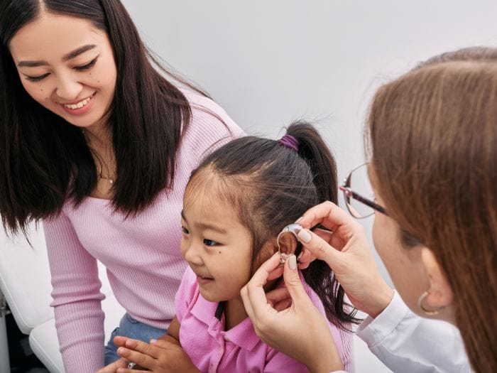 Hearing Aids fitting on kid