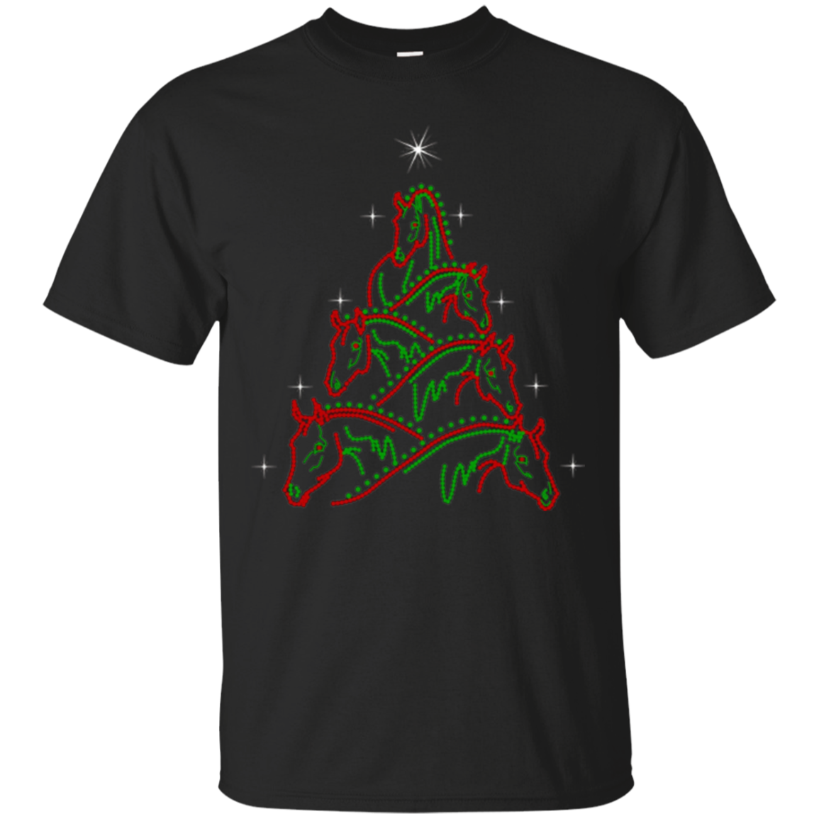 Funny Horse Christmas Tree Shirt